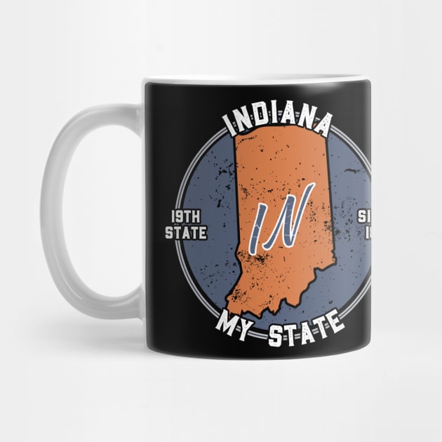 Indiana My State Patriot State Tourist Gift by atomguy